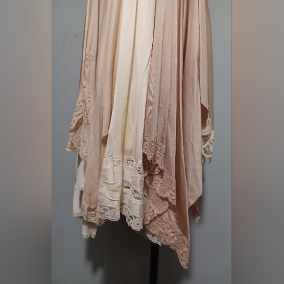 A Boho Vintage Layered Lace Wedding Upcycled Slip Dress - Picture 9 of 12